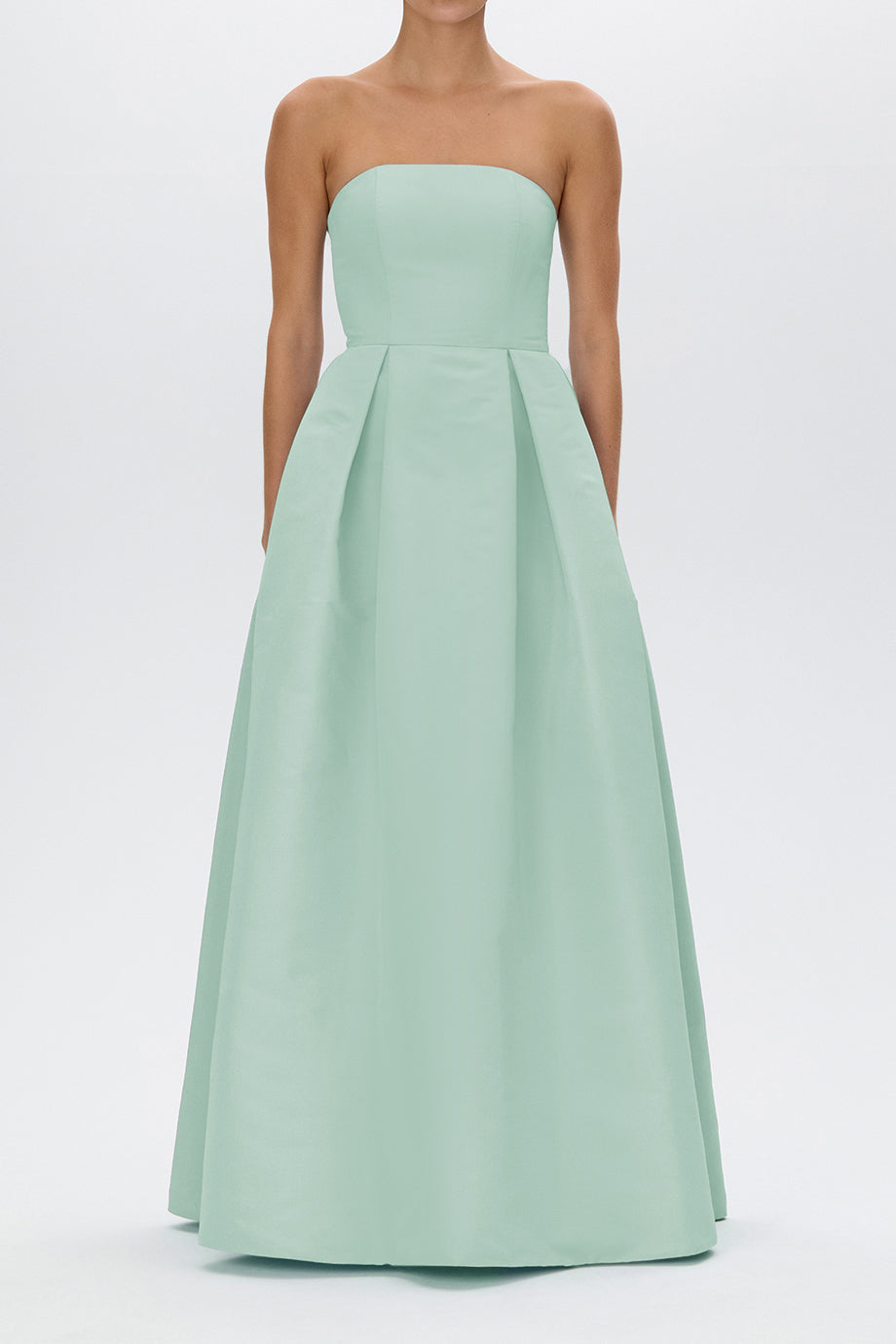 Alice Silk Faille Full Gown with Bow Belt