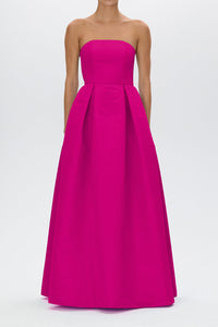 Alice Silk Faille Full Gown with Bow Belt