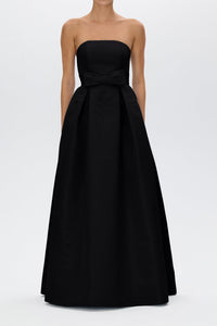 Alice Silk Faille Full Gown with Bow Belt