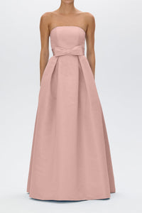 Alice Silk Faille Full Gown with Bow Belt