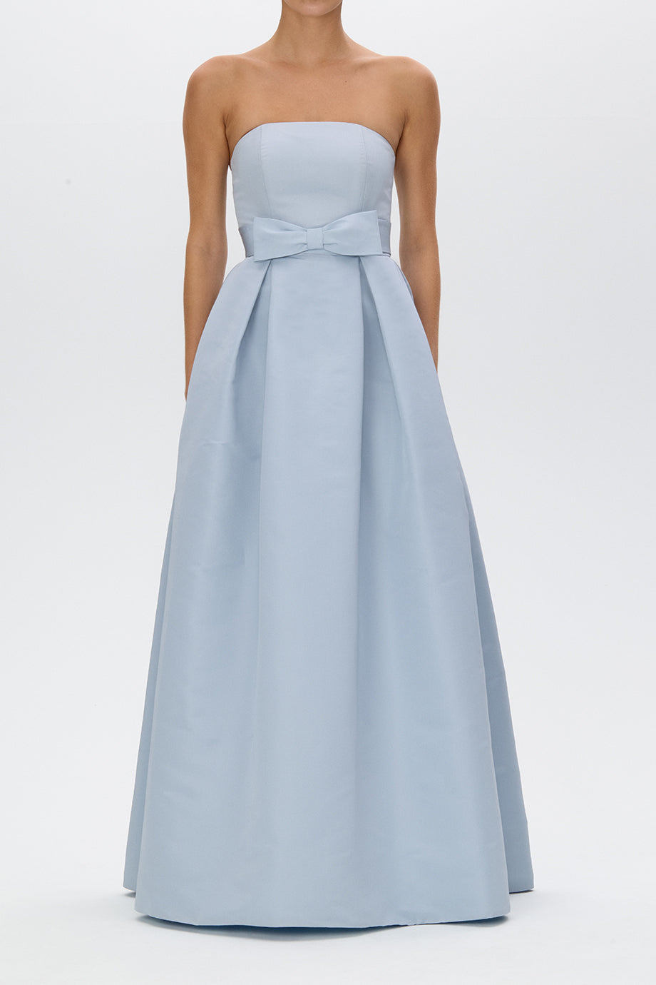 Alice Silk Faille Full Gown with Bow Belt