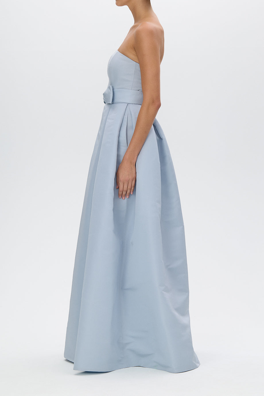 Alice Silk Faille Full Gown with Bow Belt