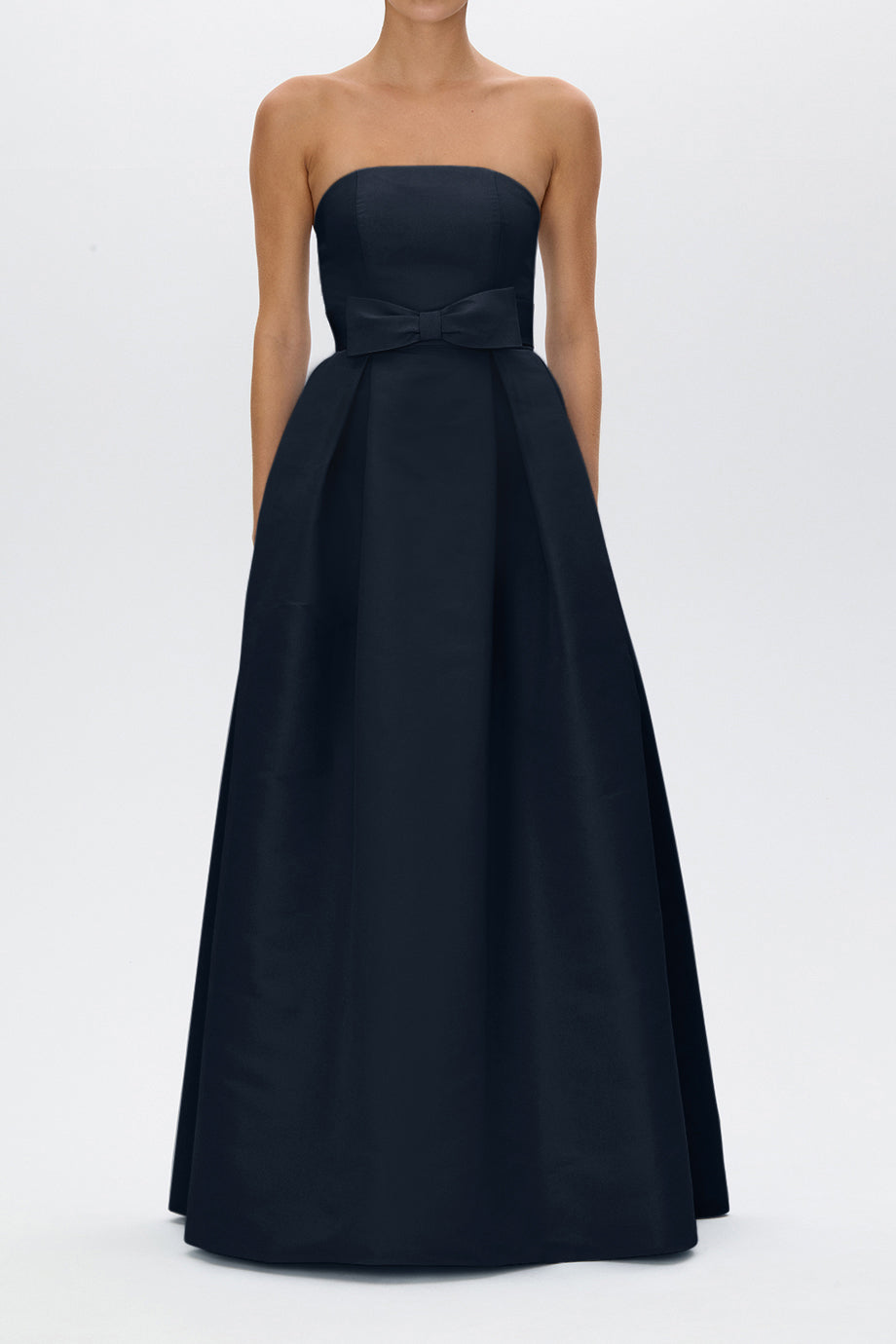 Alice Silk Faille Full Gown with Bow Belt