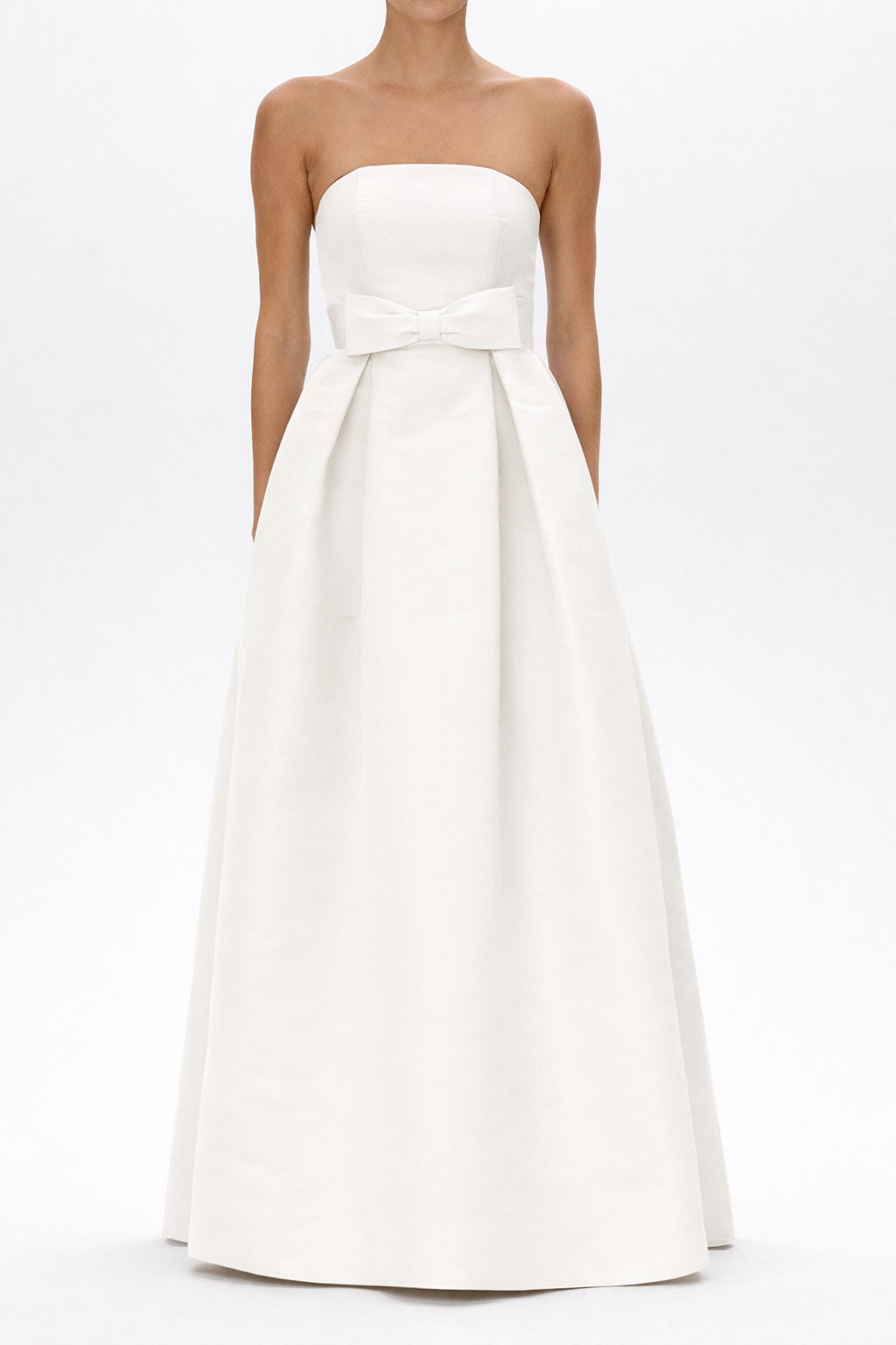 Alice Silk Faille Full Gown with Bow Belt