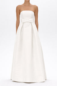 Alice Silk Faille Full Gown with Bow Belt