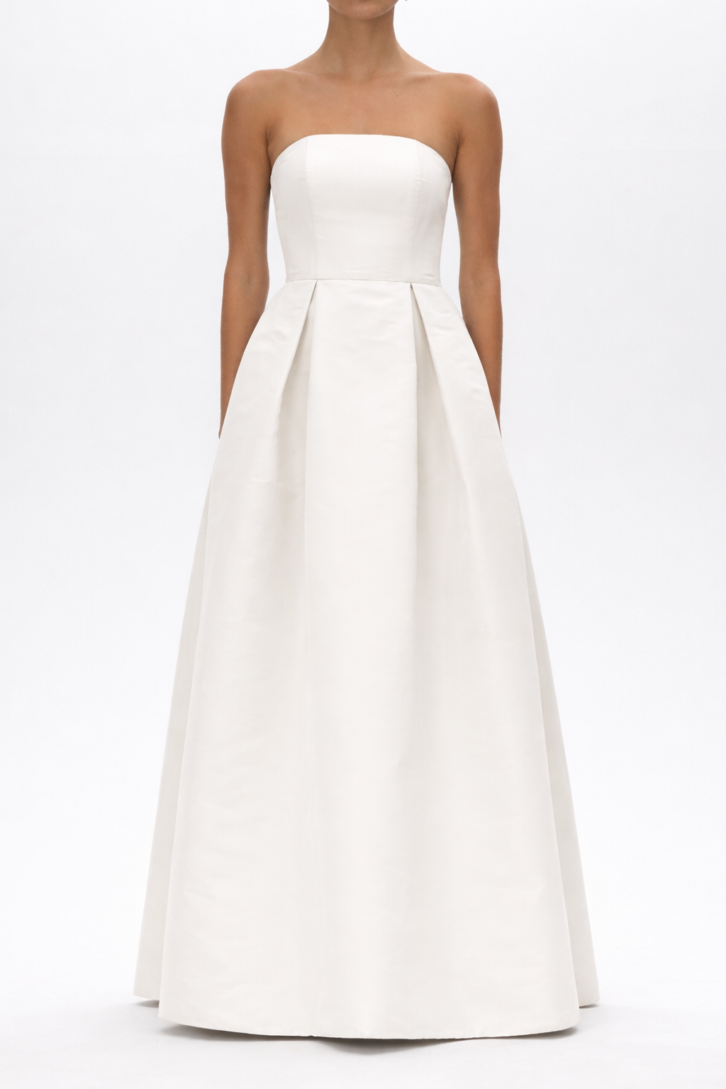 Alice Silk Faille Full Gown with Bow Belt