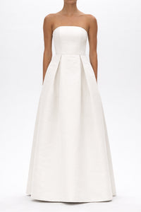 Alice Silk Faille Full Gown with Bow Belt