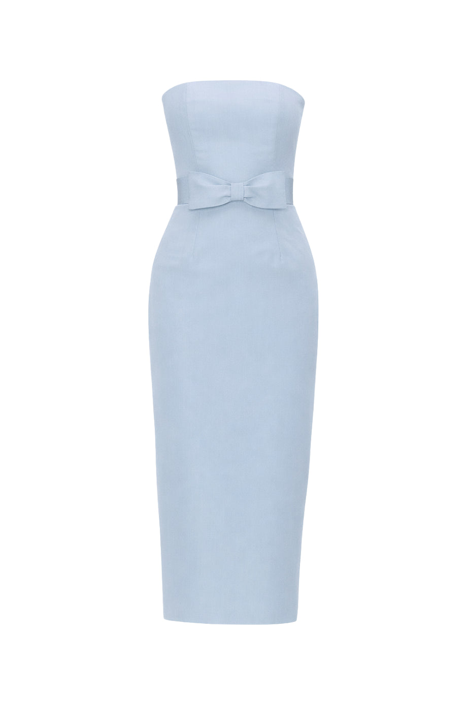 Elizabeth Silk Faille Midi Dress with Bow Belt