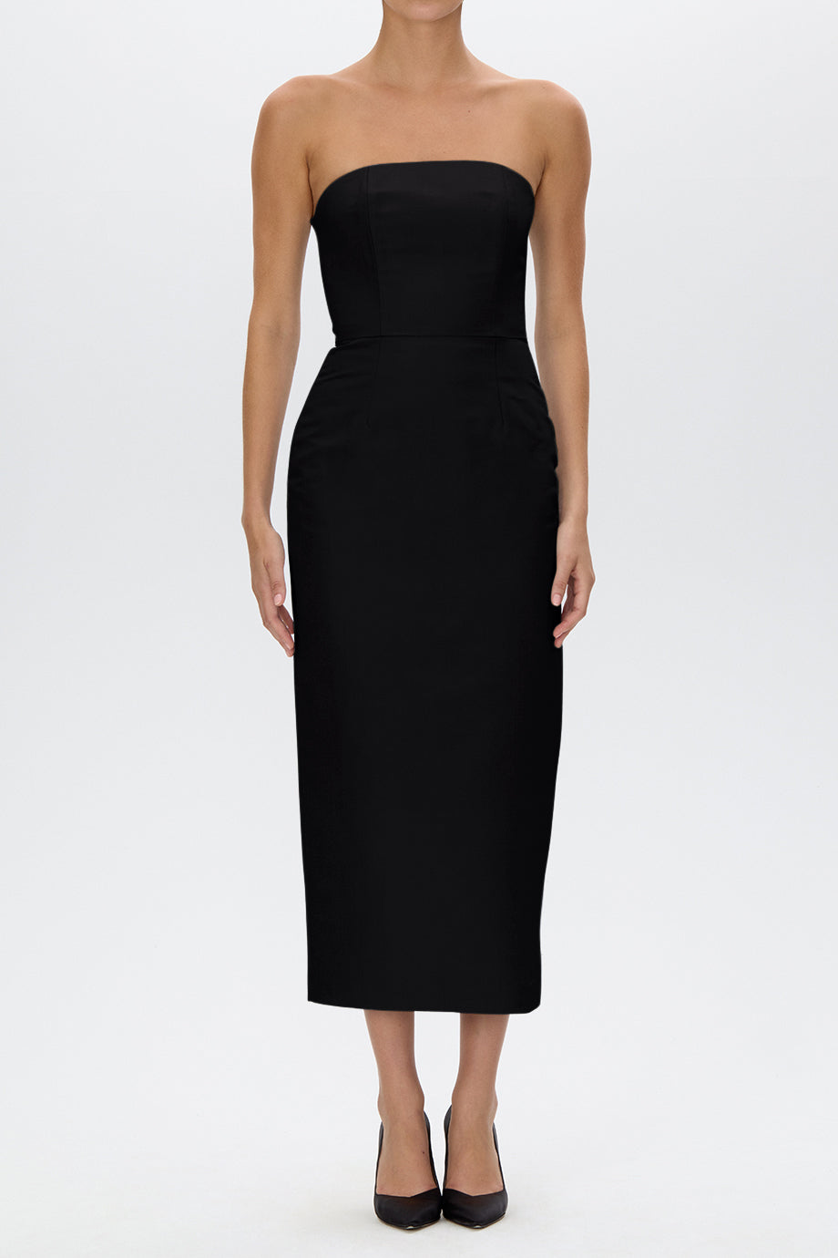 Elizabeth Silk Faille Midi Dress