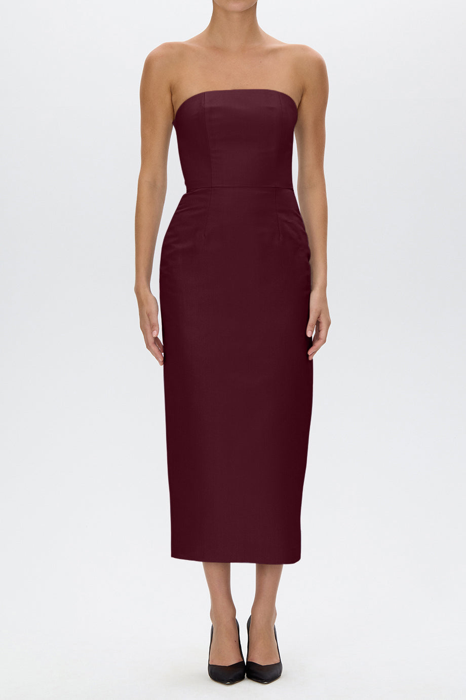 Elizabeth Silk Faille Midi Dress