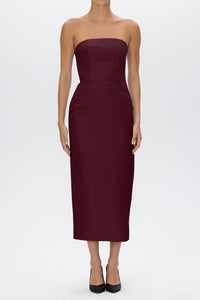 Elizabeth Silk Faille Midi Dress