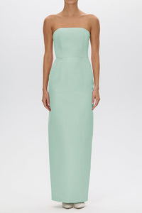 Elizabeth Silk Faille Column Gown with Bow Belt