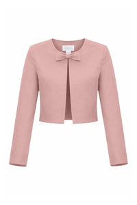 Emilie Silk Faille Bow Jacket