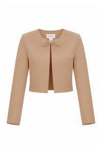 Emilie Silk Faille Bow Jacket