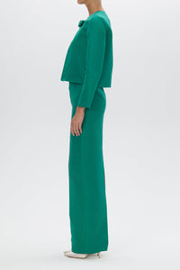 Emilie Silk Faille Bow Jacket