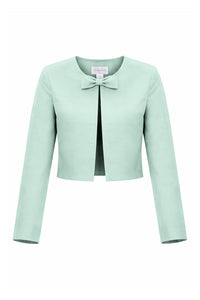 Emilie Silk Faille Bow Jacket