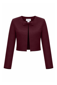 Emilie Silk Faille Bow Jacket