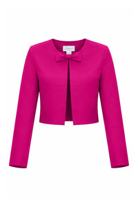 Emilie Silk Faille Bow Jacket