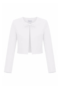 Emilie Silk Faille Bow Jacket