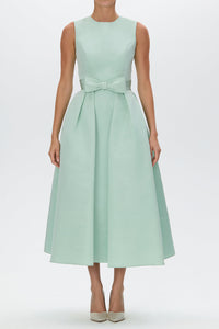Silk Faille Mid-Length Bow Convertible Skirt