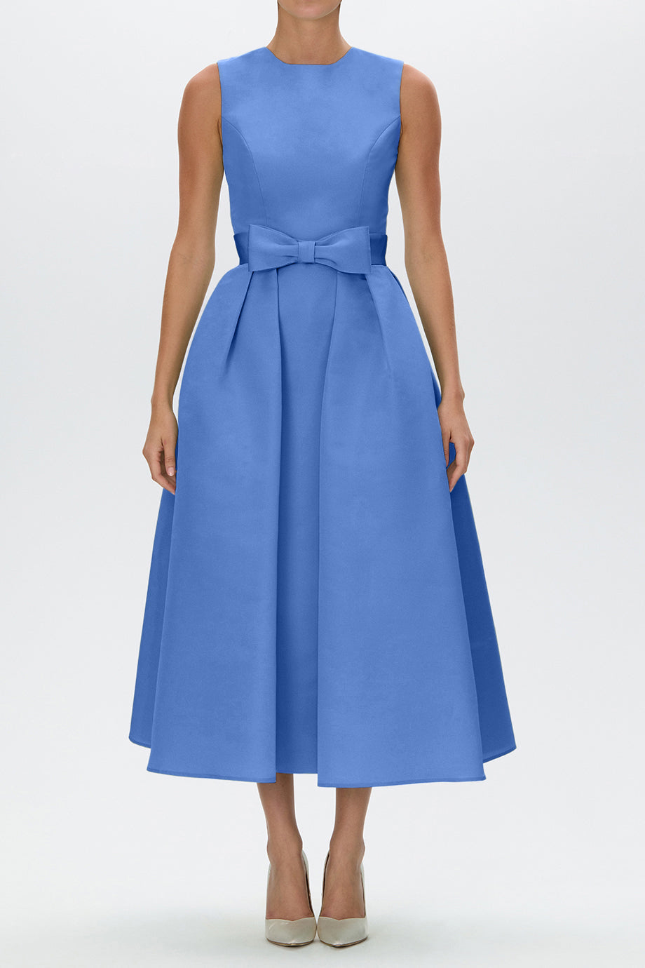 Silk Faille Mid-Length Bow Convertible Skirt