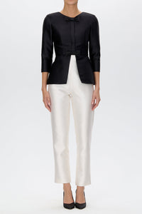 Silk and Wool Cigarette Pants