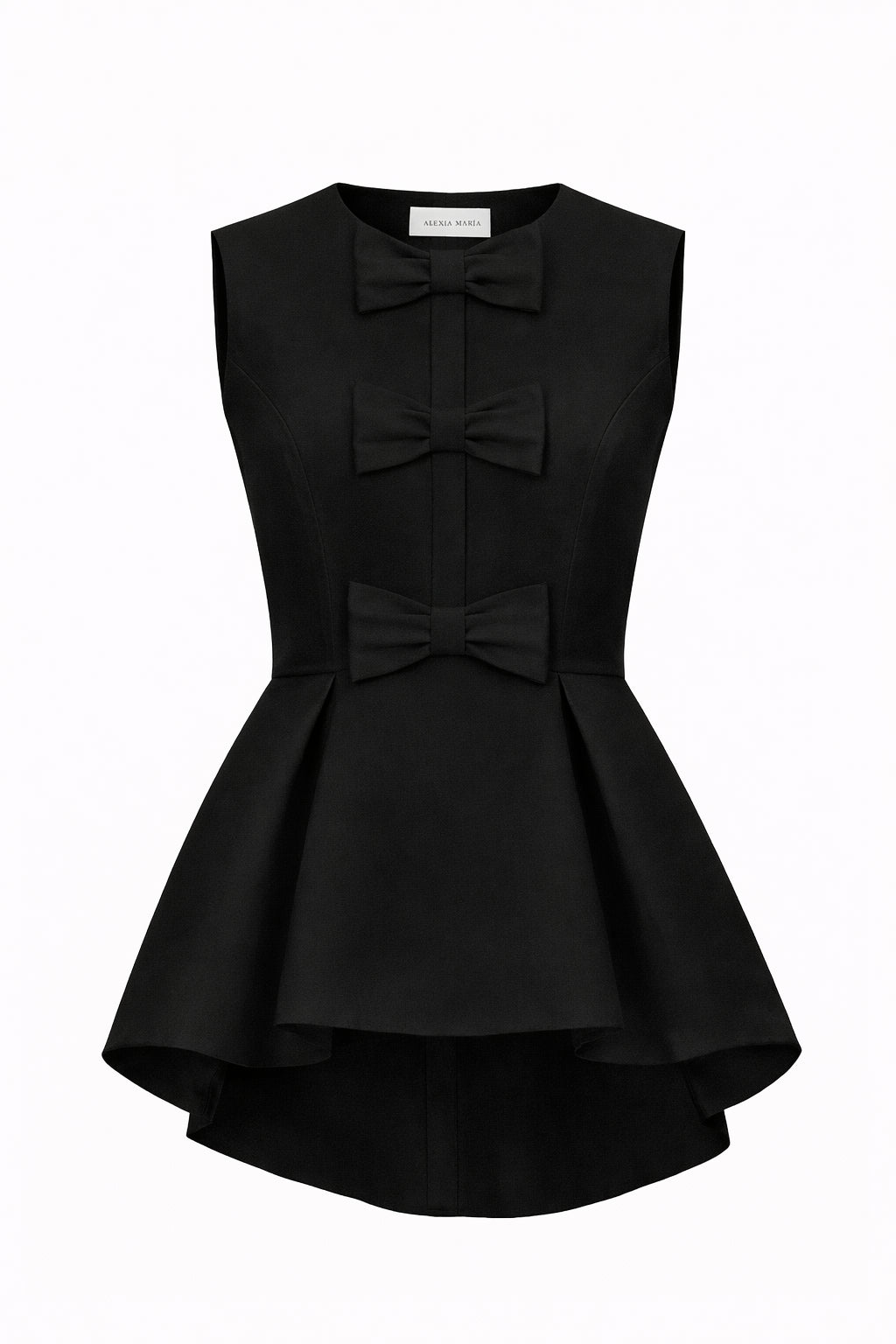 Odette Silk Faille Peplum Top