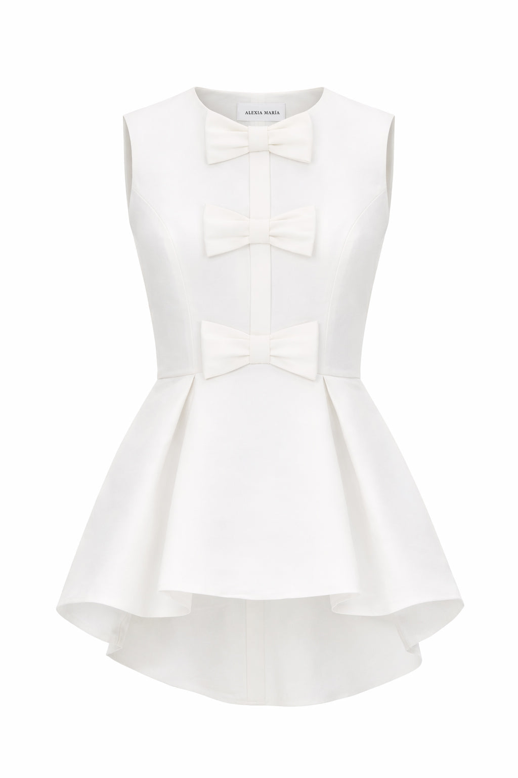 Odette Silk Faille Peplum Top