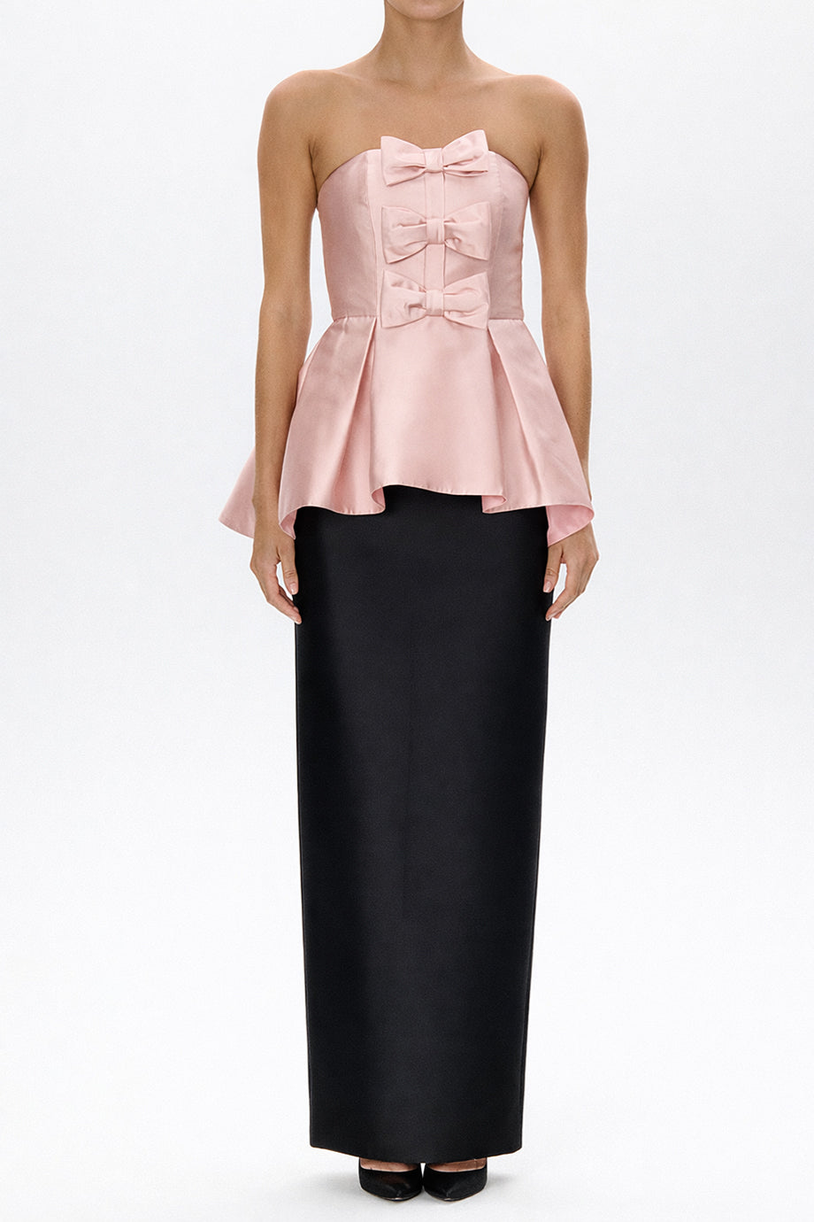 Silk and Wool Column Skirt