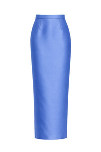 Silk and Wool Column Skirt