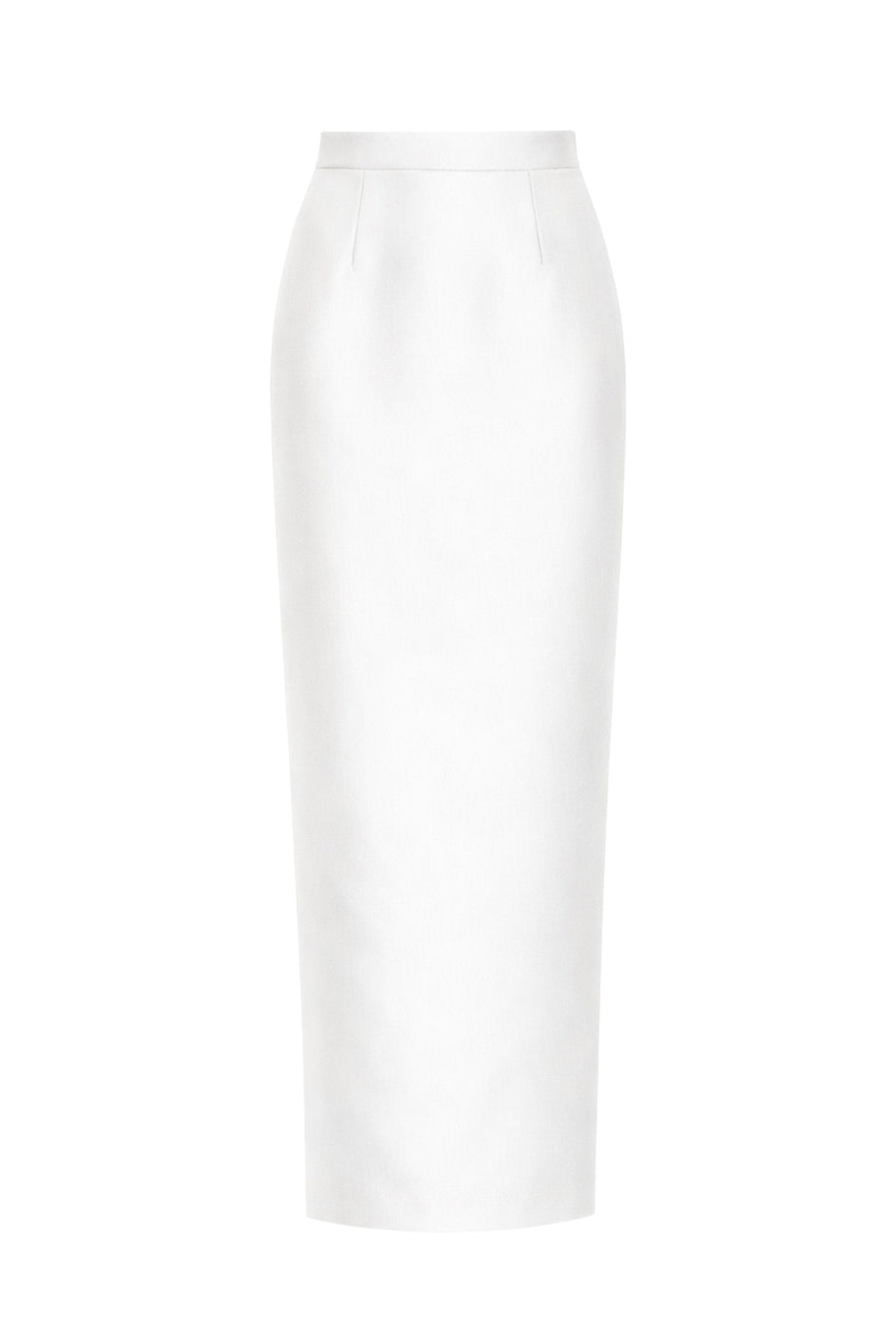 Silk and Wool Column Skirt