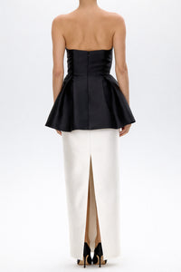 Silk and Wool Column Skirt