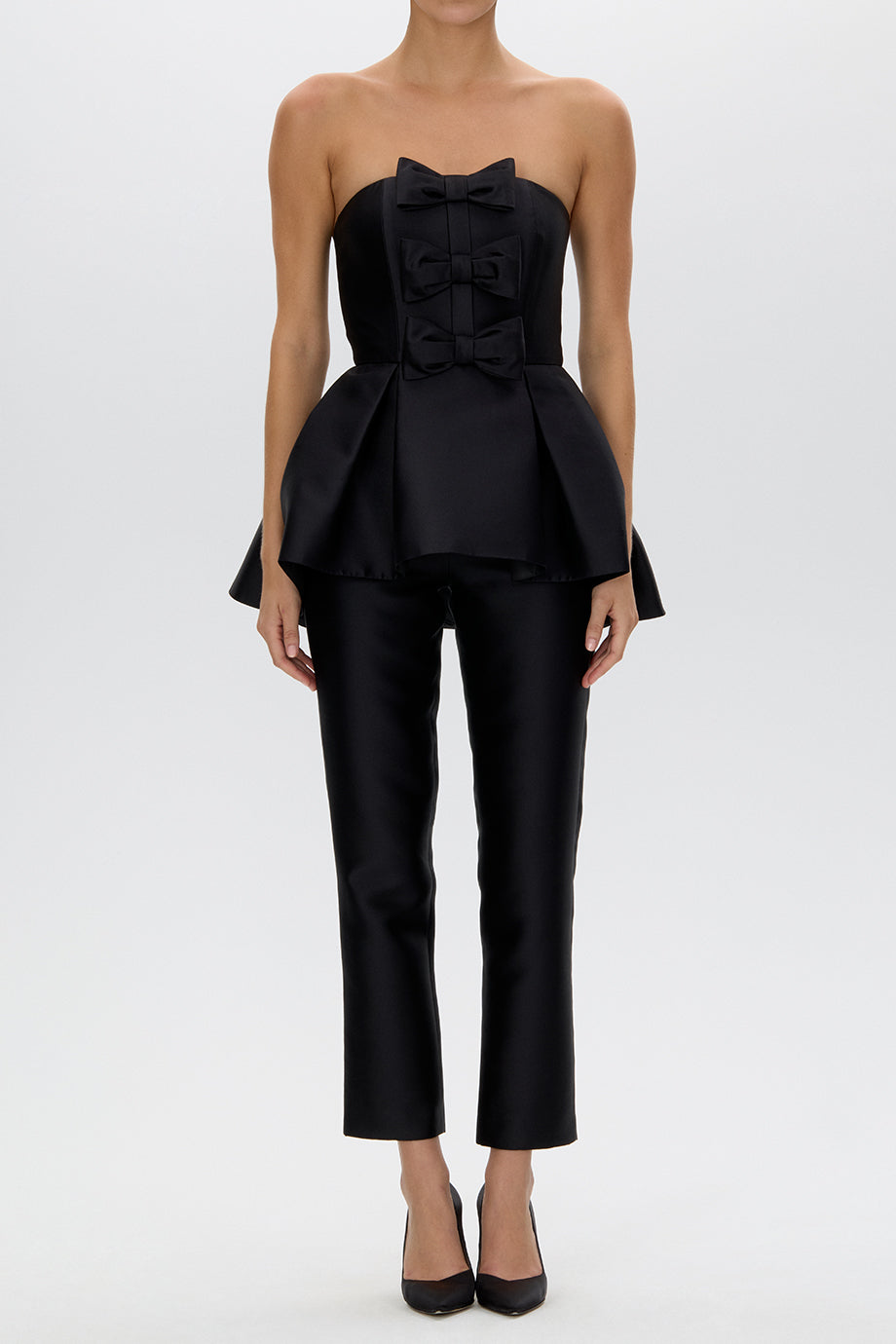 Silk and Wool Cigarette Pants