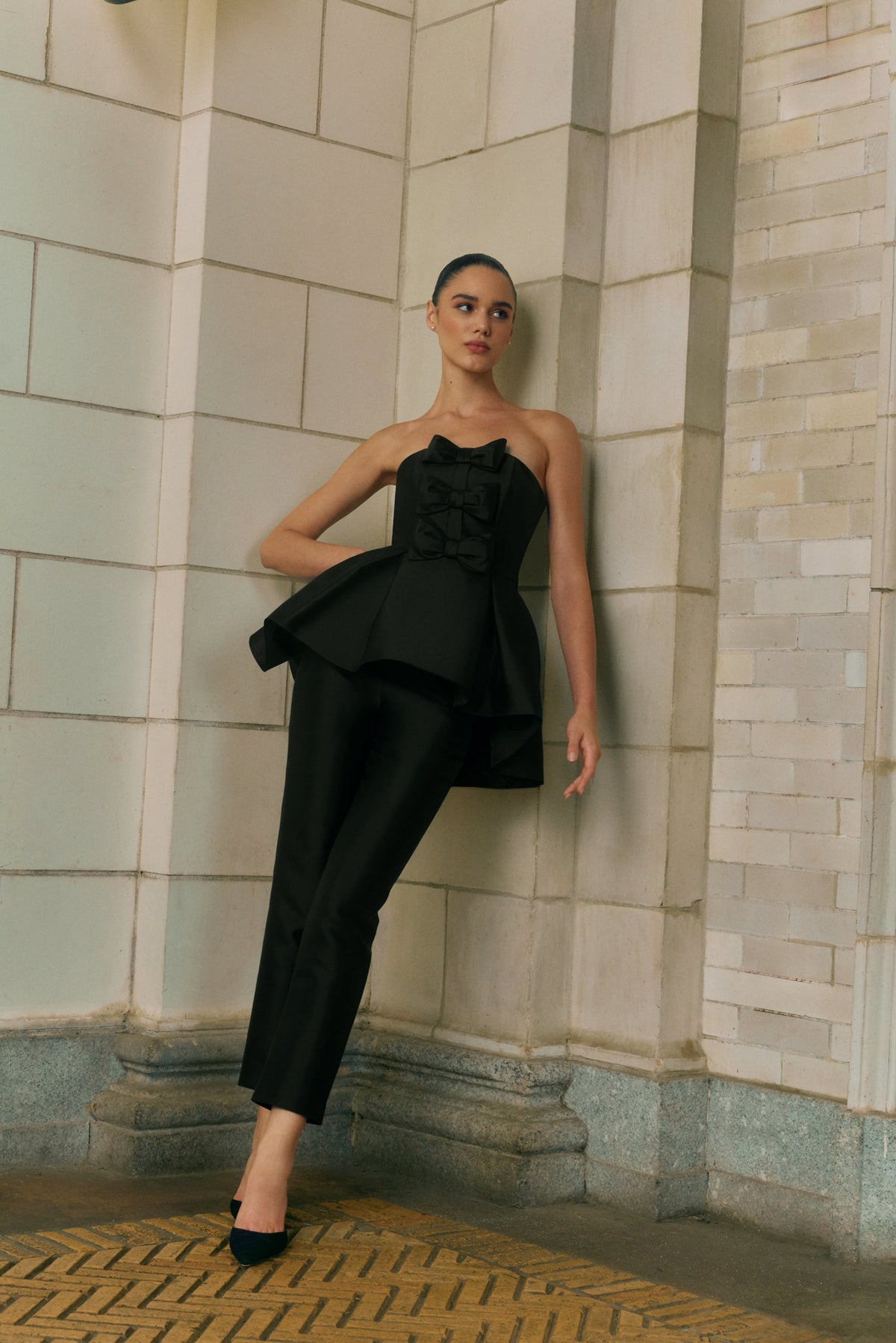 Silk and Wool Cigarette Pants