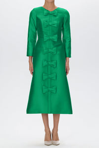 Valentina Silk and Wool Midi Dress