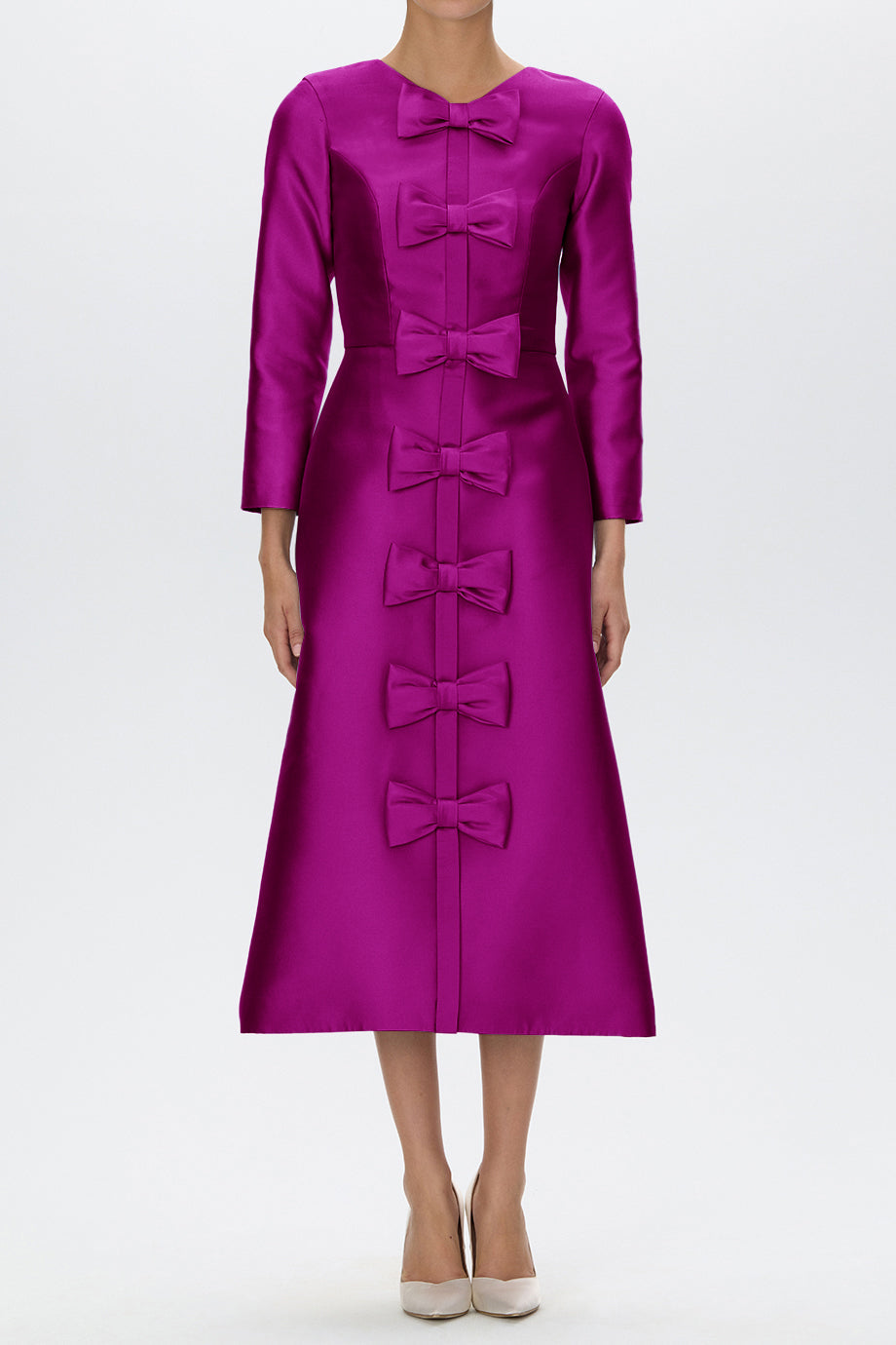 Valentina Silk and Wool Midi Dress