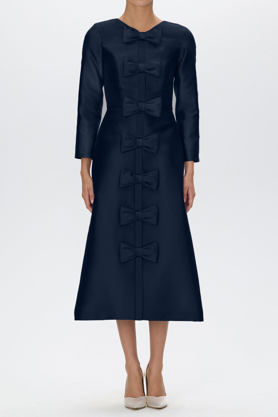 Valentina Silk and Wool Midi Dress