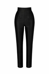 Silk and Wool Cigarette Pants