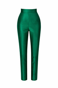 Silk and Wool Cigarette Pants