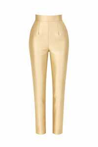 Silk and Wool Cigarette Pants