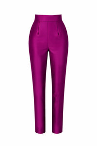 Silk and Wool Cigarette Pants