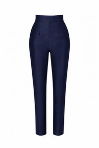 Silk and Wool Cigarette Pants