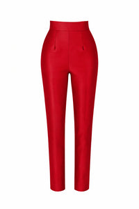 Silk and Wool Cigarette Pants