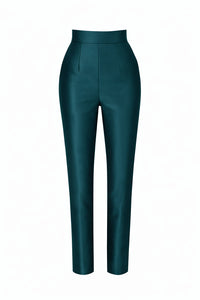 Silk and Wool Cigarette Pants