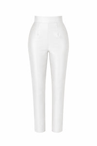 Silk and Wool Cigarette Pants