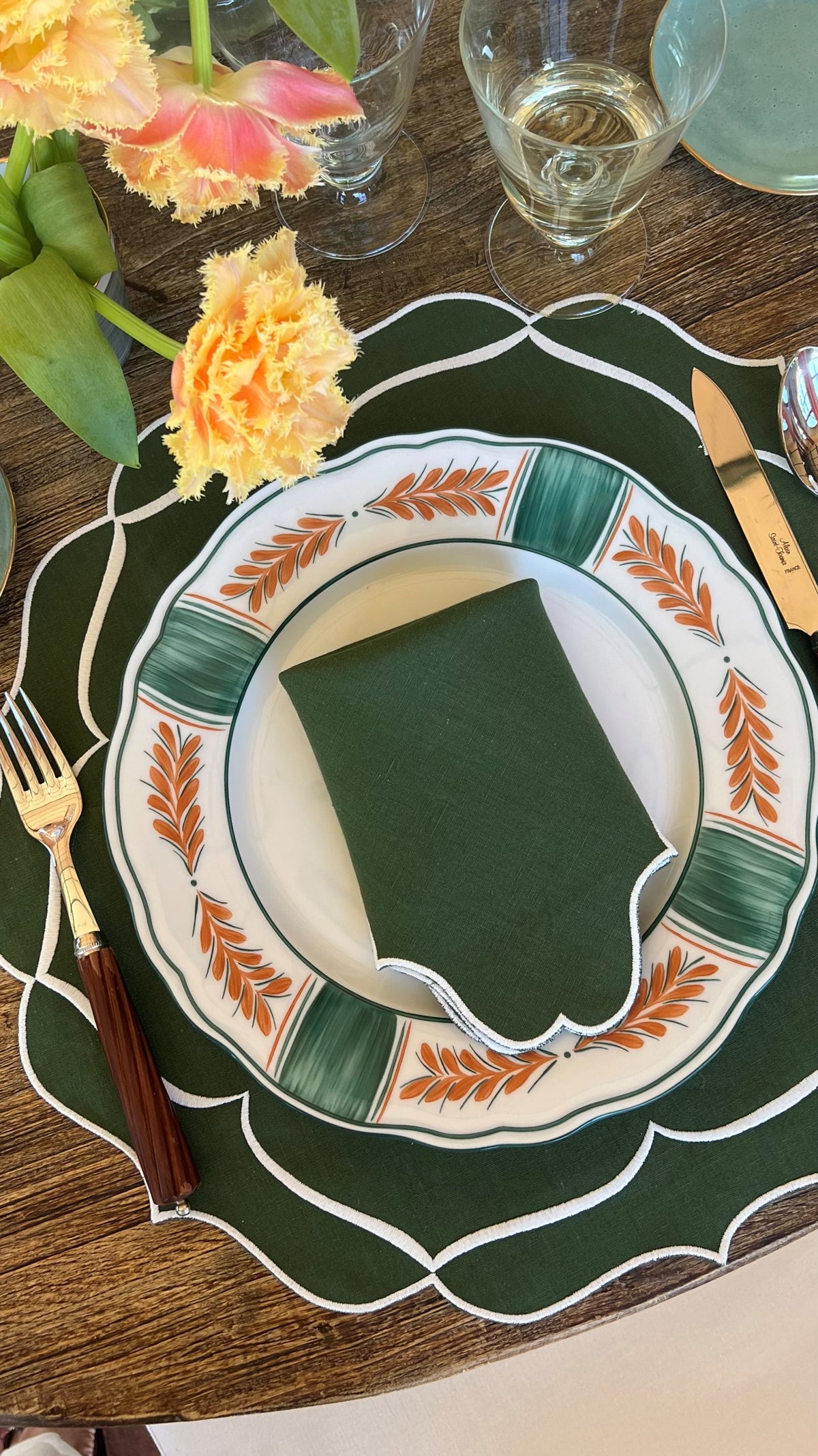 Alhambra Linen Placemat in Green