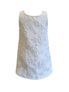 Jacquard Swing Swing Dress in All White