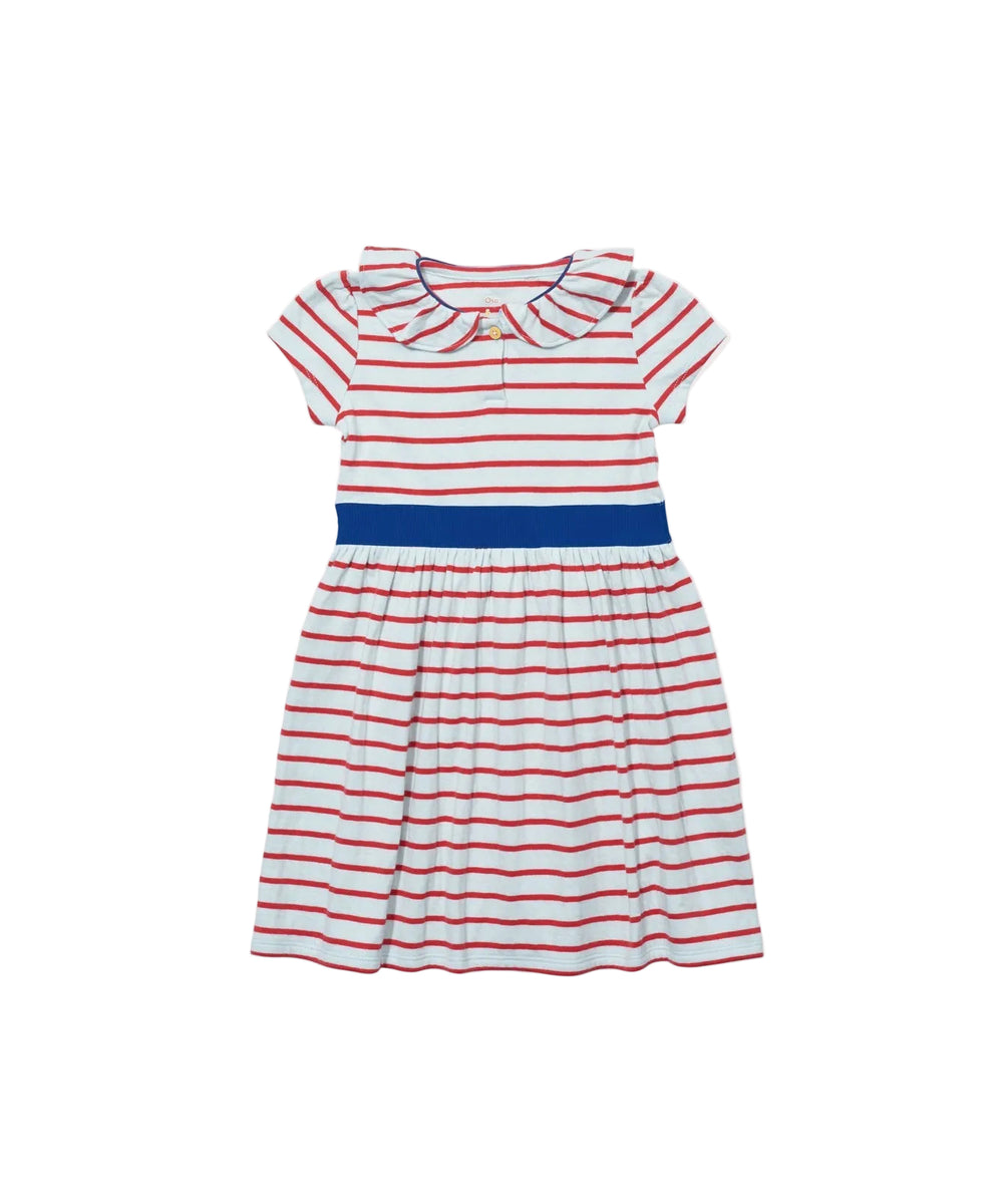 Allegra Dress in Paprika Stripe