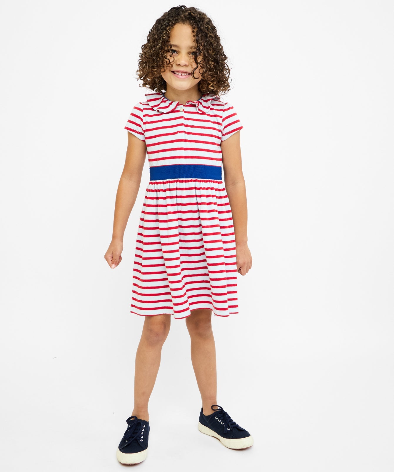 Allegra Dress in Paprika Stripe