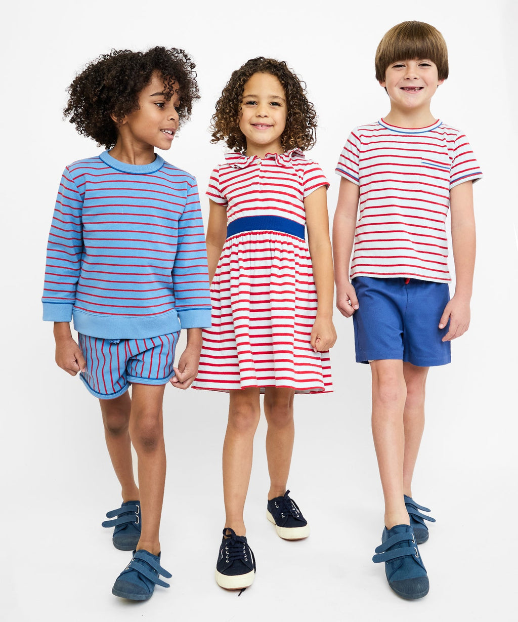 Allegra Dress in Paprika Stripe